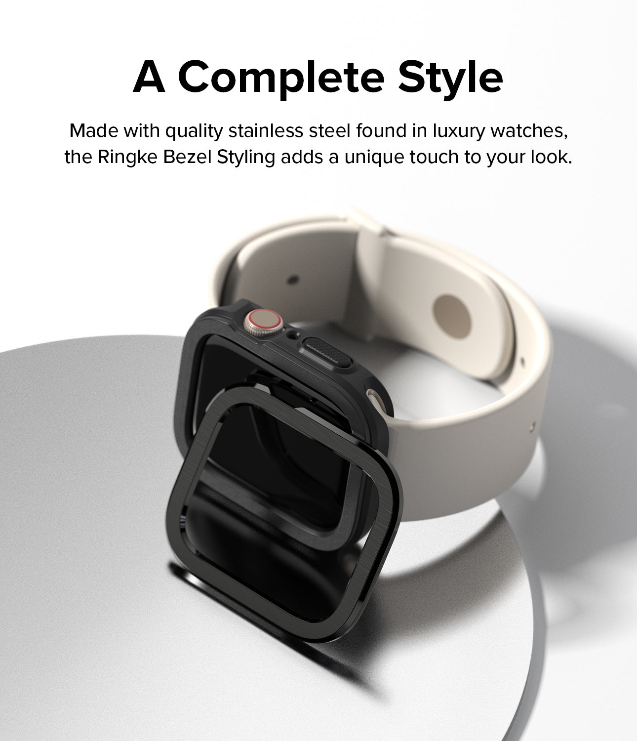 Apple Watch Series 8 / 7 (41mm) / 6 / SE / 5 / 4 (40mm) | Air Sports (Black) + Bezel Styling 31 (Black)