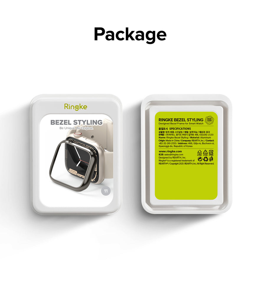 Apple Watch Series 41mm / Ringke Bezel Styling / 41-11 Graphite-Package