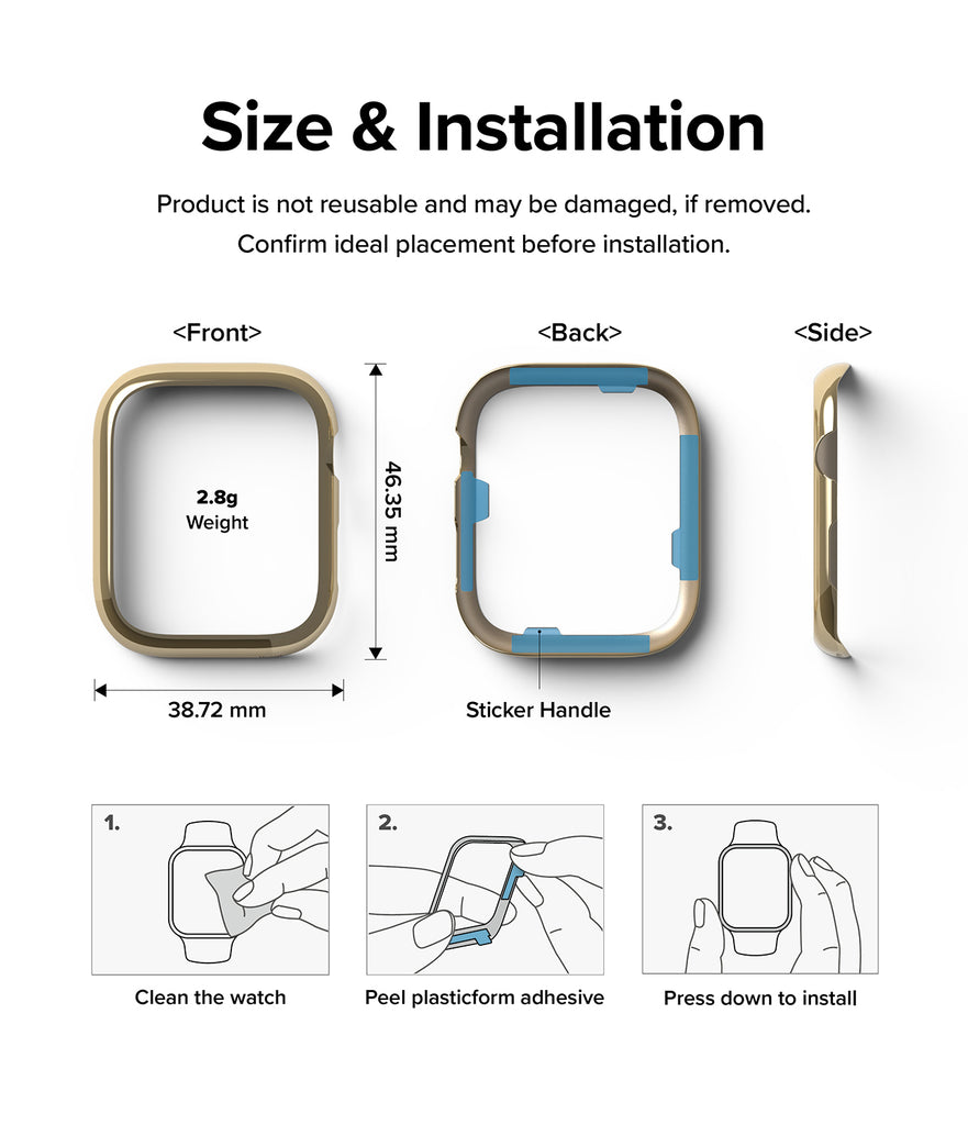 Apple Watch Series 7 (45mm) | Ringke Bezel Styling | 45-05 Gold