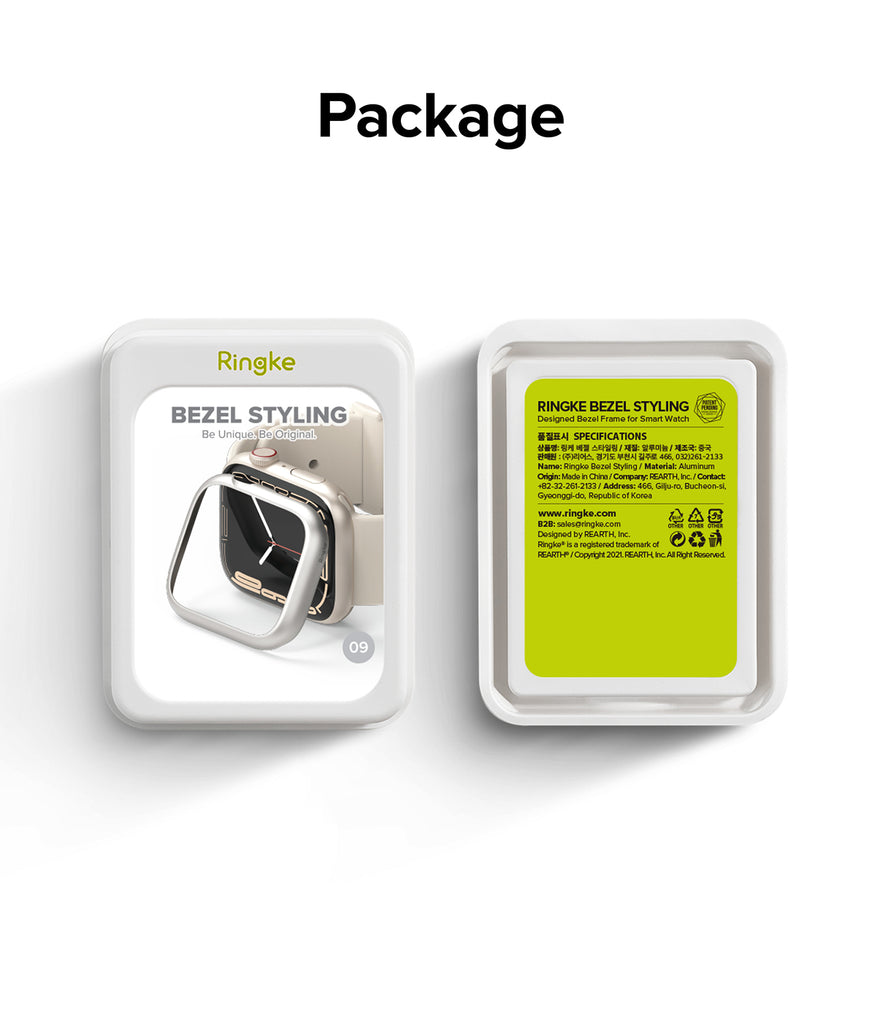 Apple Watch Series 7 (45mm) | Ringke Bezel Styling | 45-09 Silver