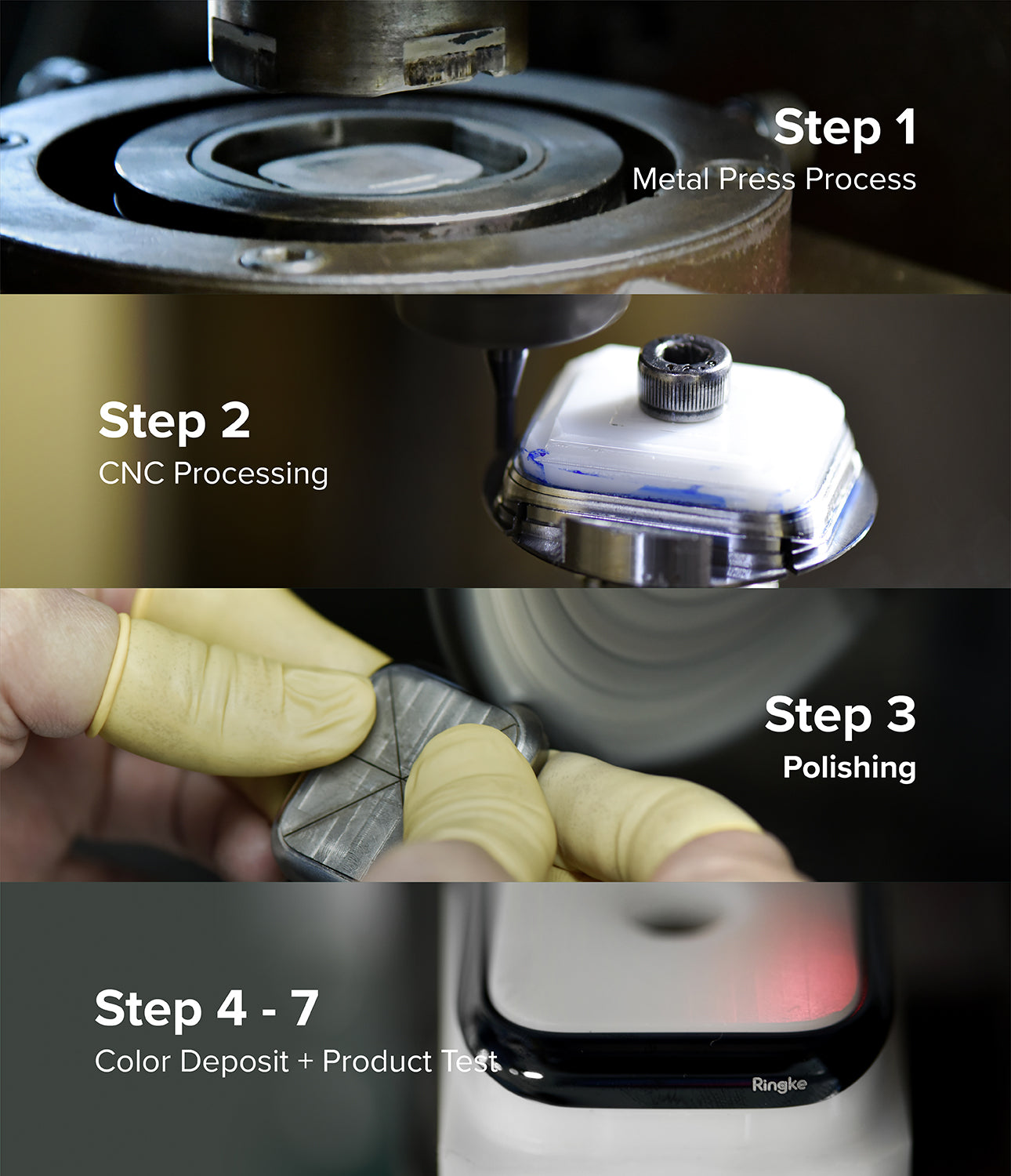 Apple Watch Series 9/8/7 (41mm) | Bezel Styling 41-50 | Hairline Silver (Plain Pattern)-Steps