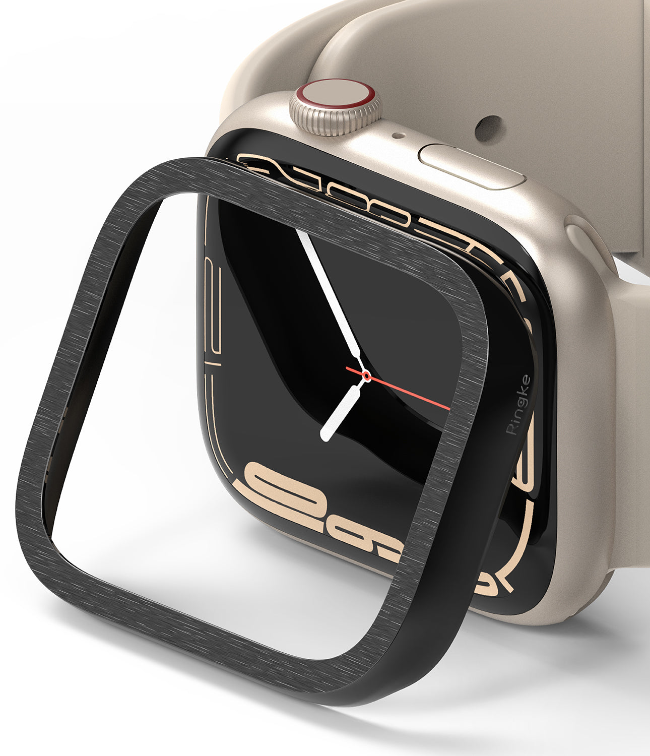 Apple Watch Series (45mm) | Bezel Styling 45-51 | Hairline Black (Plain Pattern)