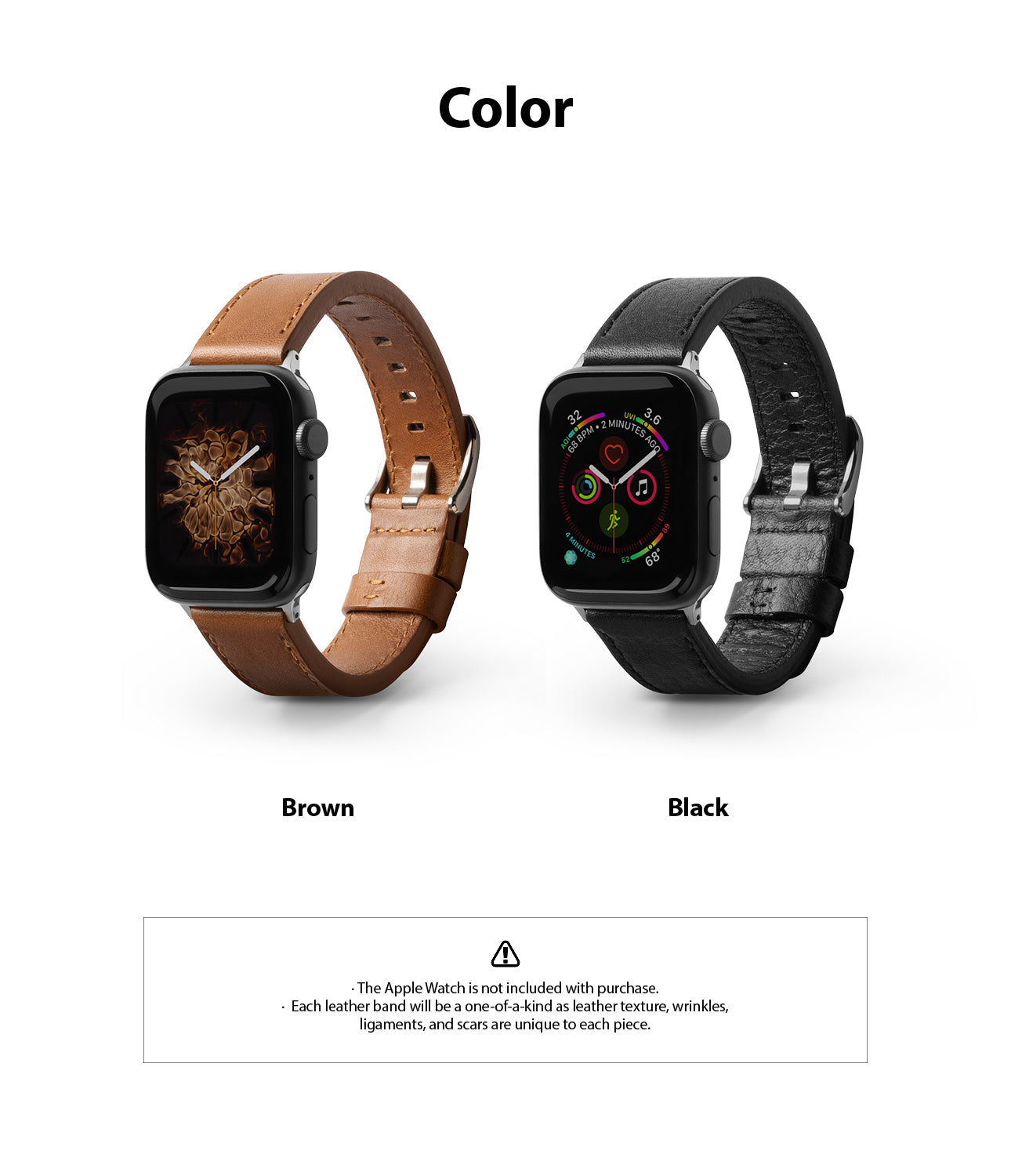 colors available in black, brown