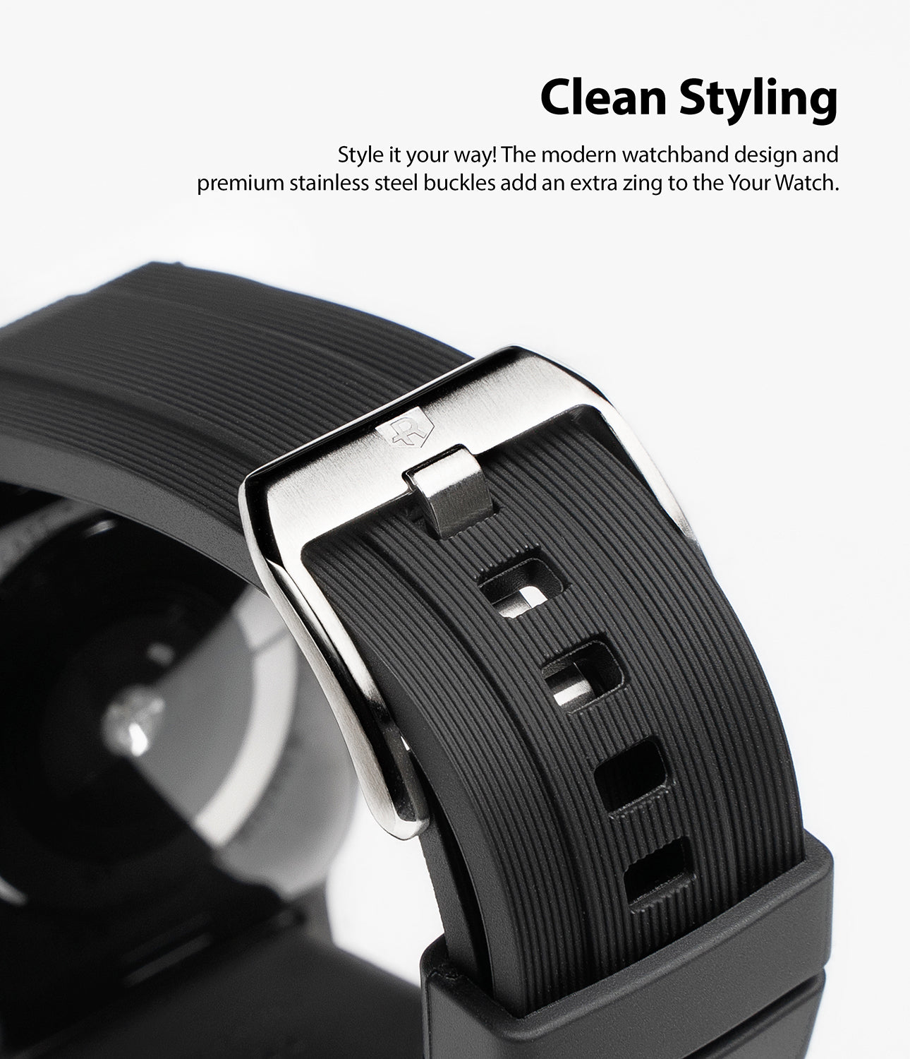 clean styling - premium stainless steel buckles add an extra zing to watch
