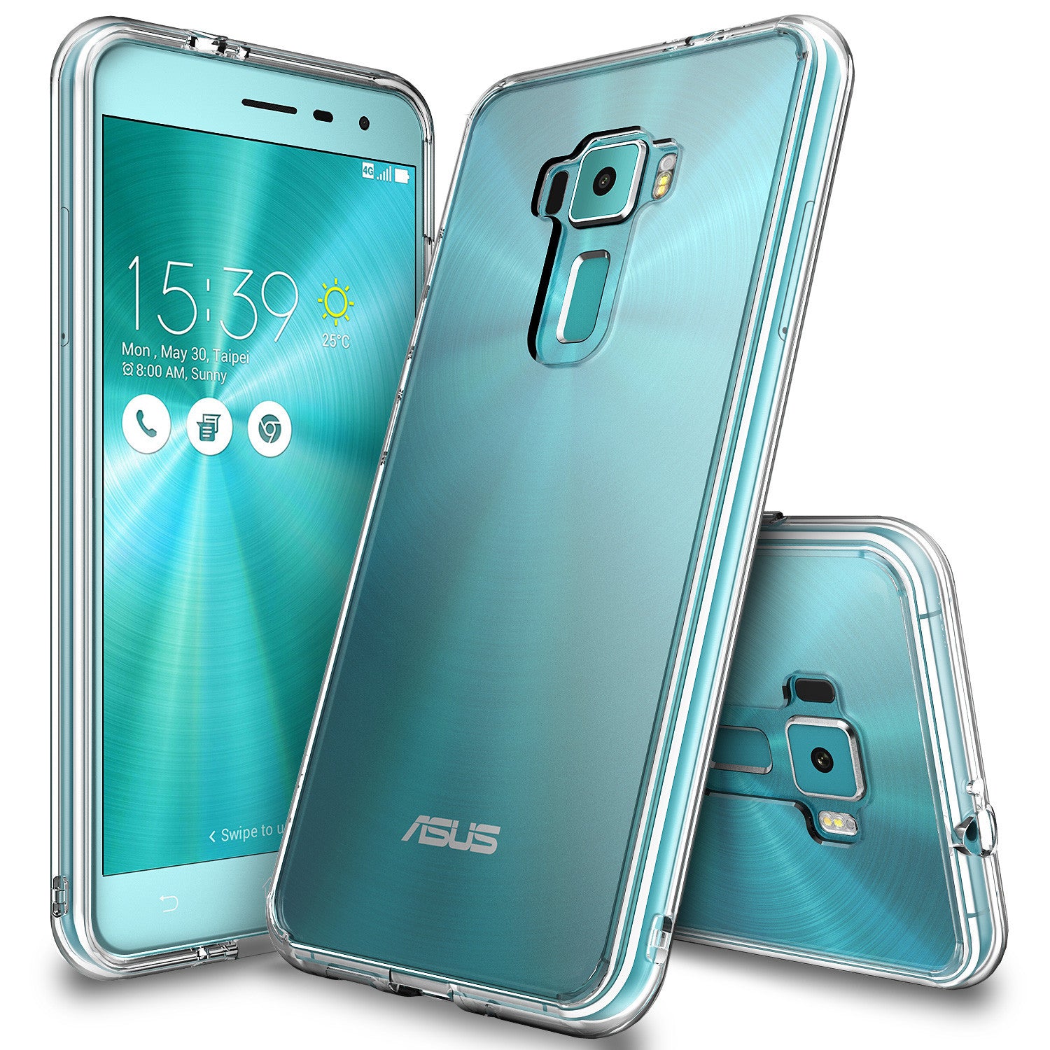 zenfone 3 case, ringke fusioncrystal clear pc back tpu bumper case