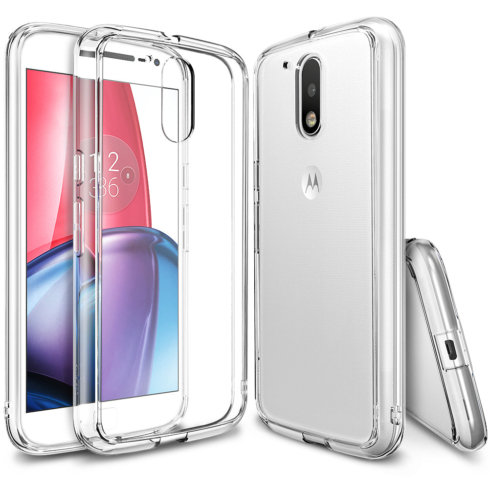 ringke fusion clear transparent hard back cover case for moto g4 and g4 plus main clear