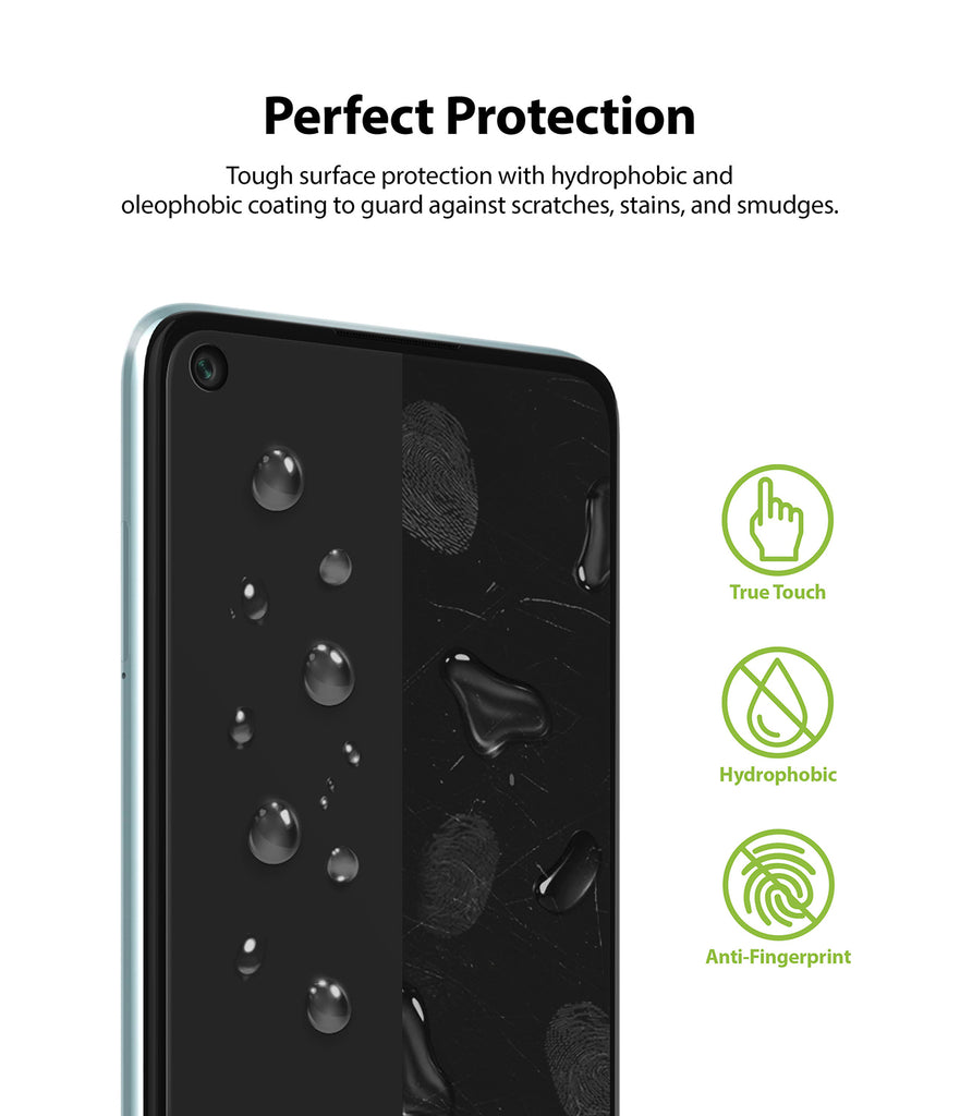 tough surface protection with hydrophobic and oleophobic coating to guard against scratches, stains and smudges