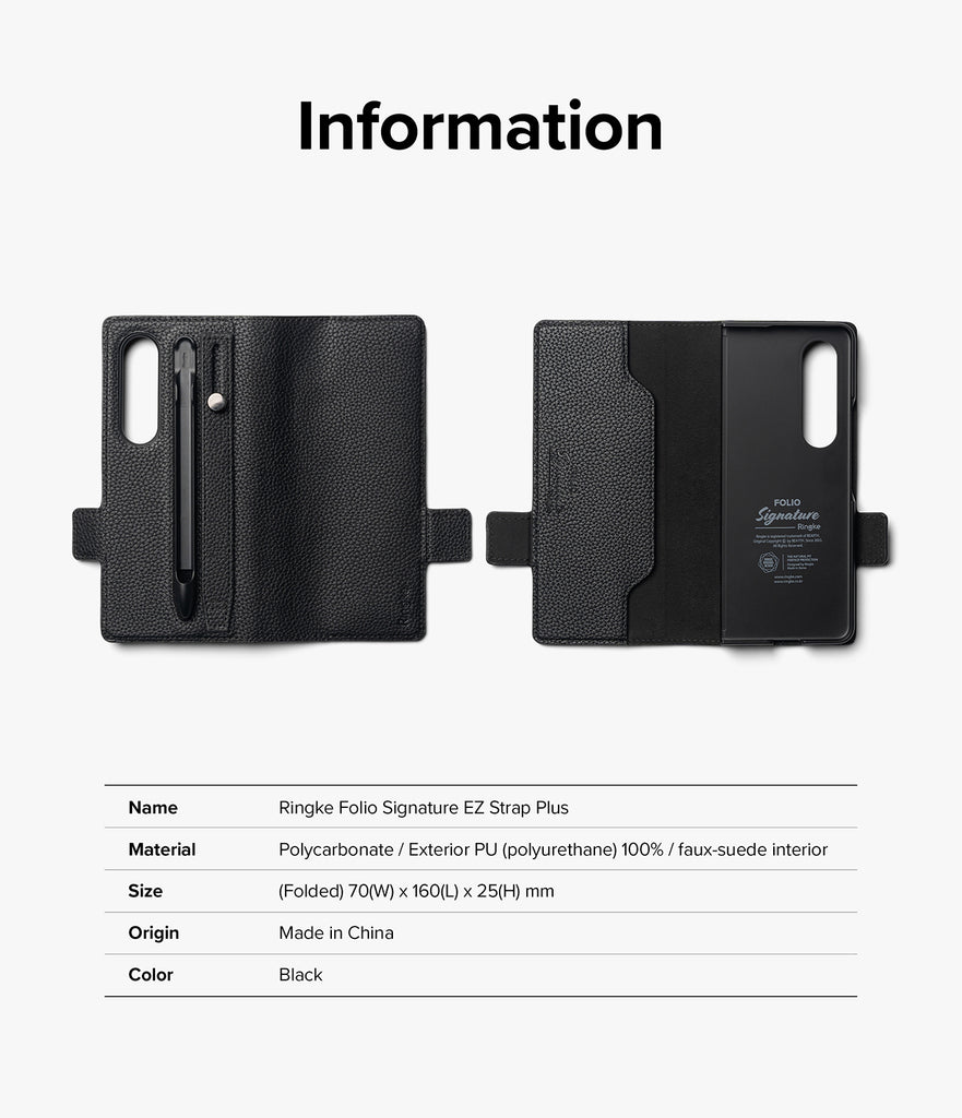 Galaxy Z Fold 4 Case | Folio Signature EZ Strap Plus