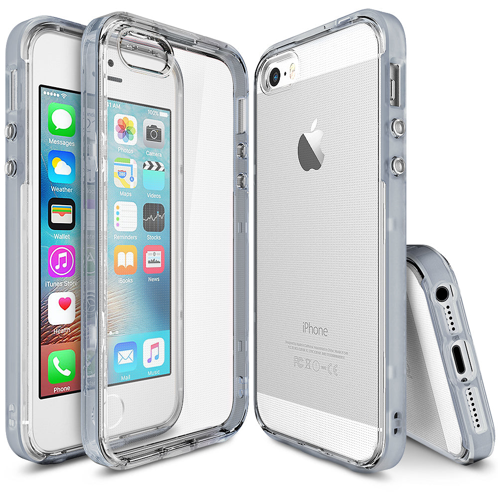 ringke frame heavy duty bumper case cover for iphone se 5s 5 main frost gray