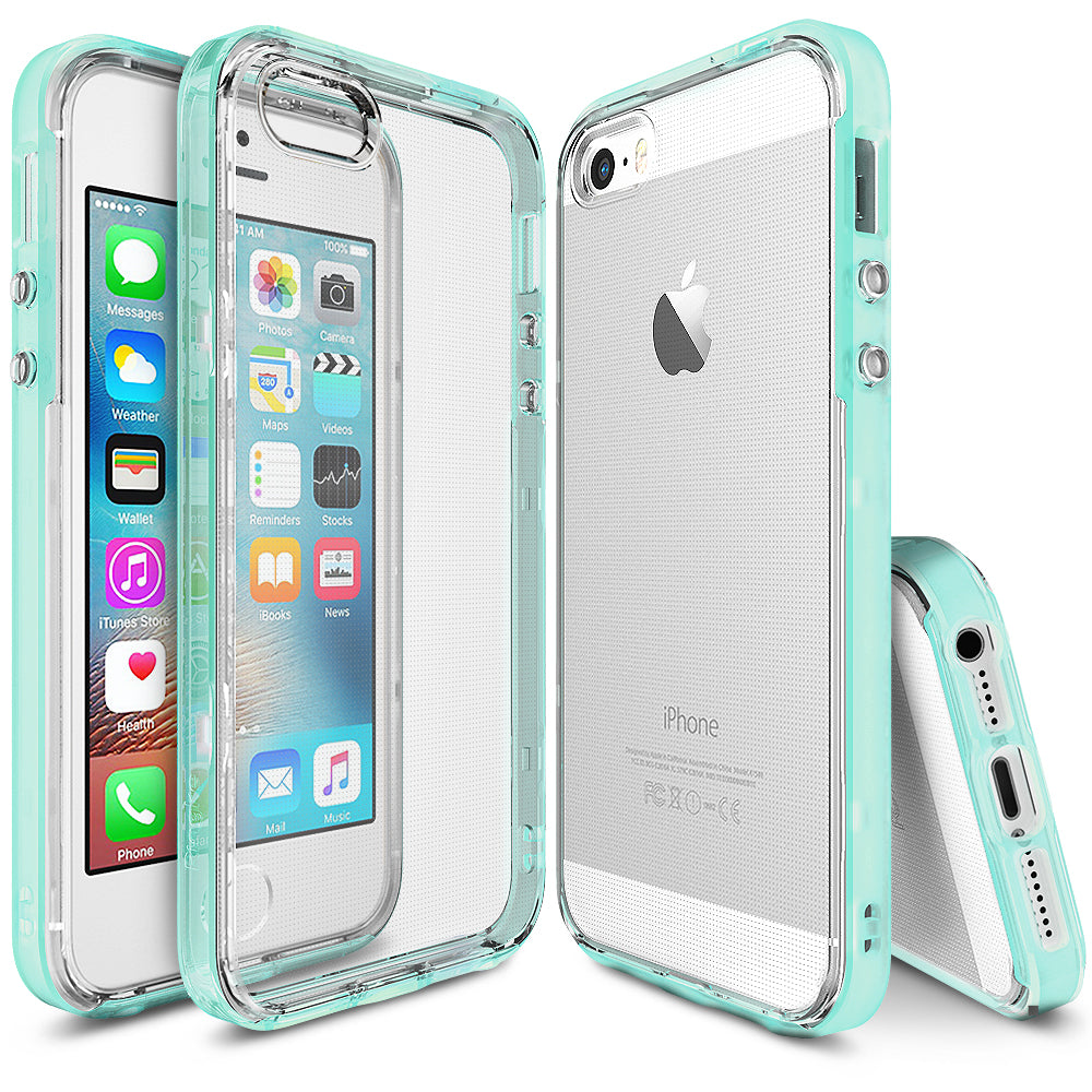 ringke frame heavy duty bumper case cover for iphone se 5s 5 main Frost Mint
