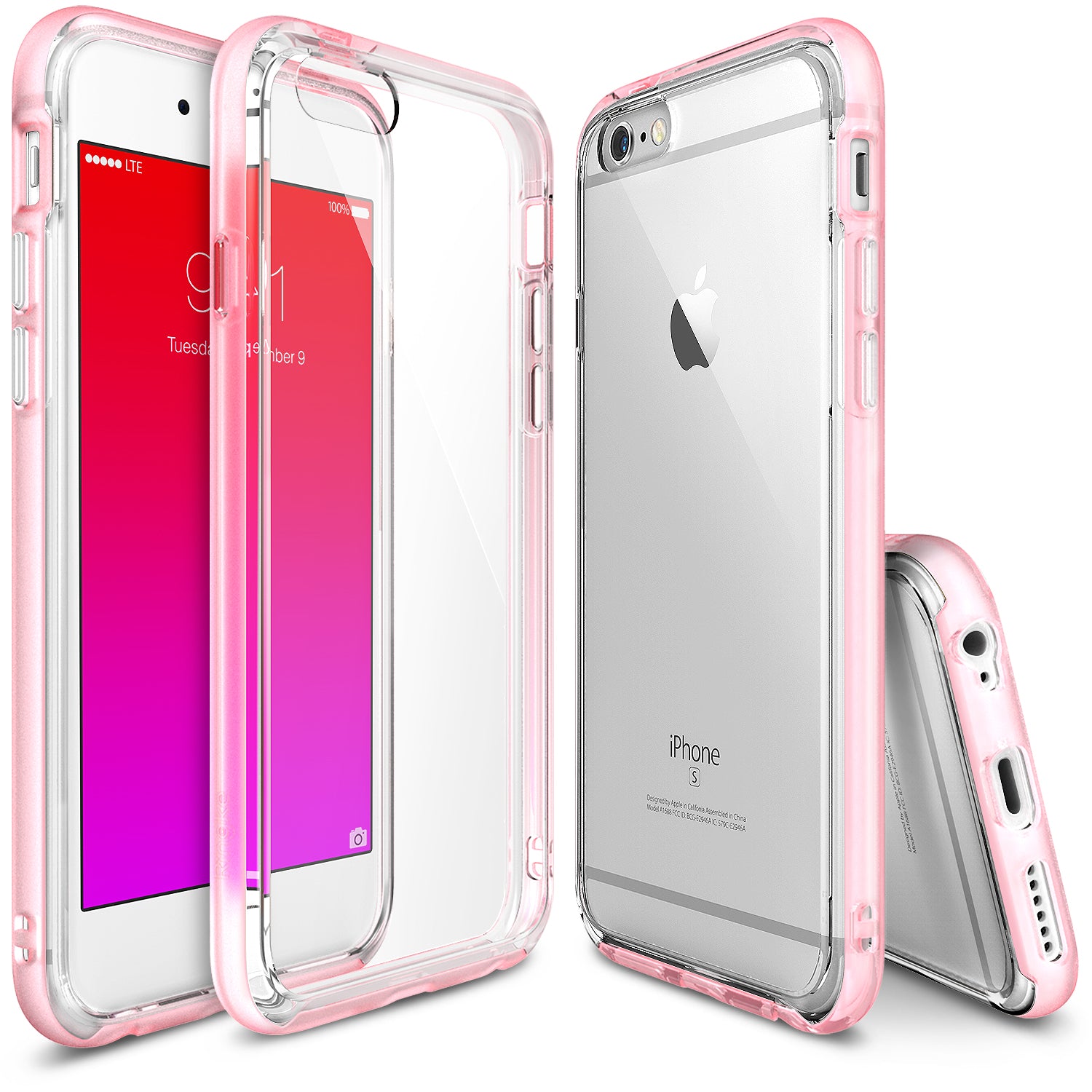 ringke frame bezel side protection case cover for iphone 6 6s main frost pink