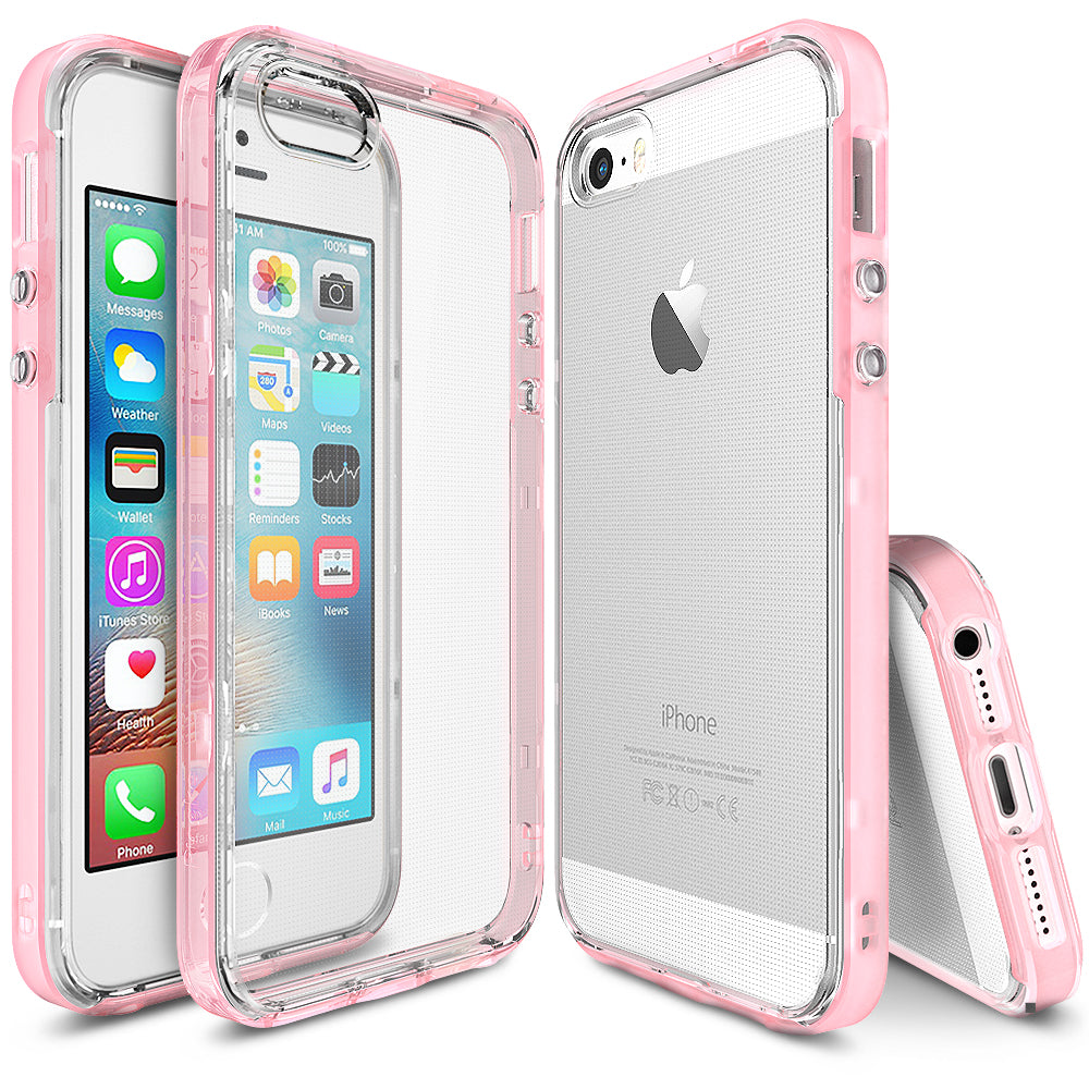 ringke frame heavy duty bumper case cover for iphone se 5s 5 main Frost Pink
