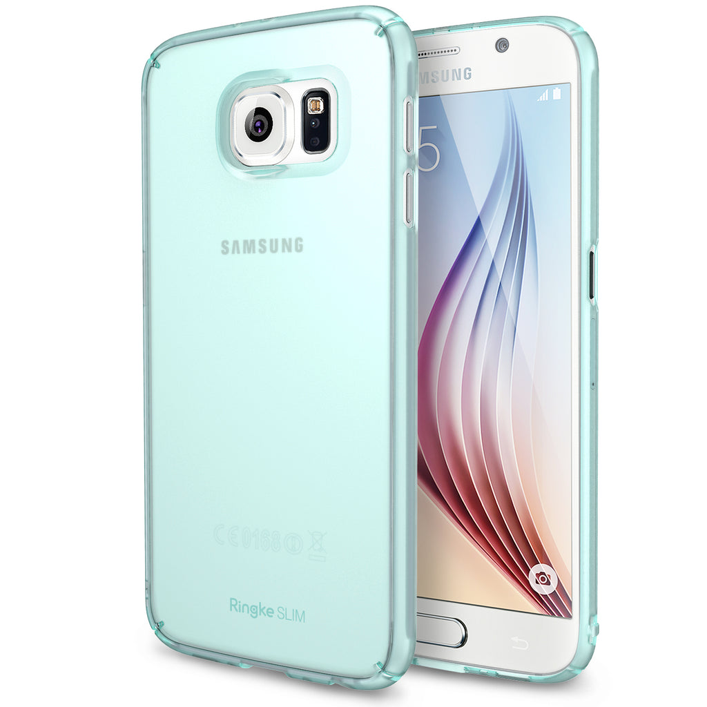 ringke slim premium hard pc protective back cover case for galaxy s6 frost mint