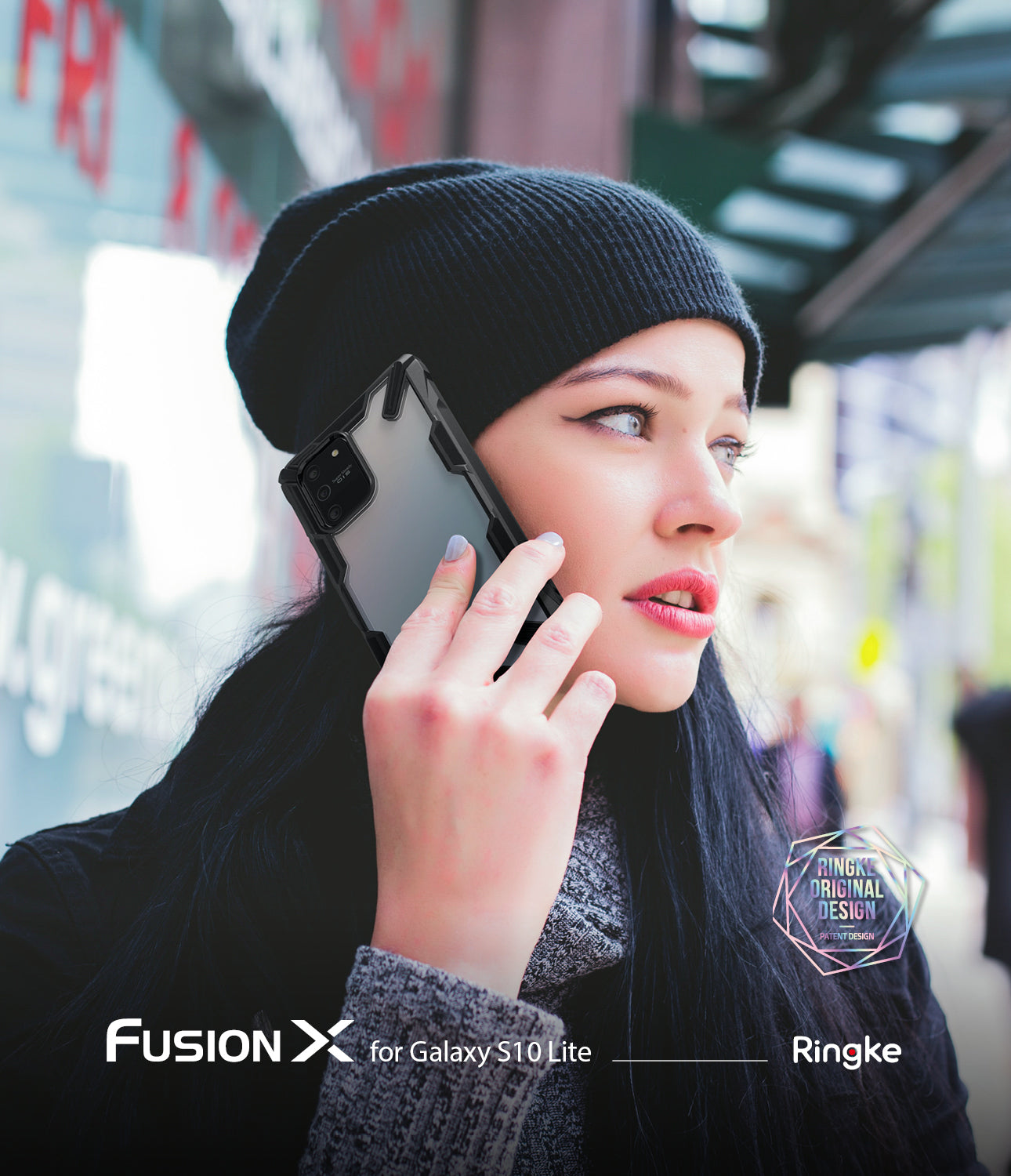 Ringke Fusion-X Case for Galaxy S10 Lite, Black, Comfortable Grip