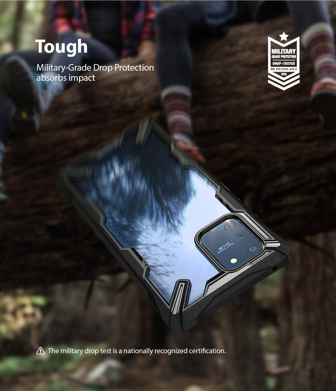 Ringke Fusion-X Case for Galaxy S10 Lite, Black, Protection, Tough