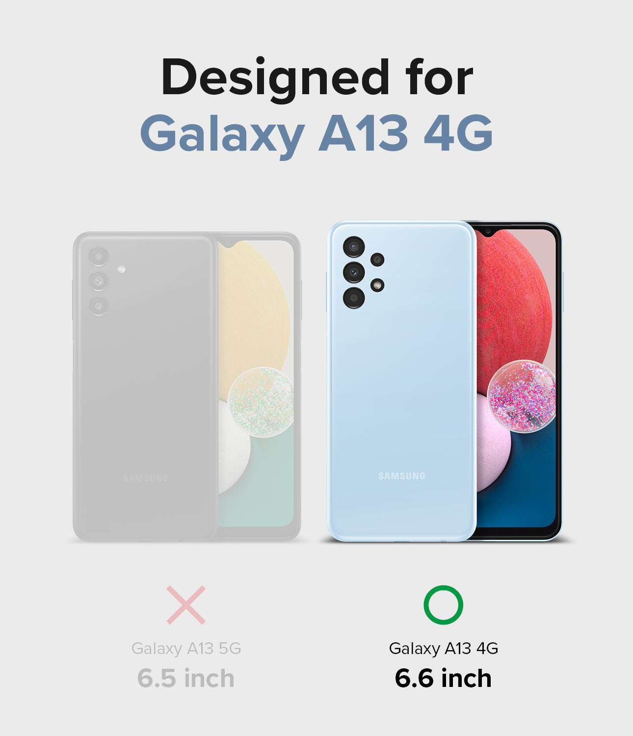 Galaxy A13 4G (LTE) Case 6.6 inch | Fusion | Clear / Matte Clear