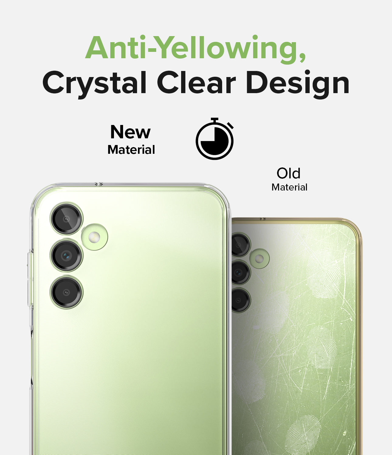 Anti-Yellowing Crystal Clear Design l New Material