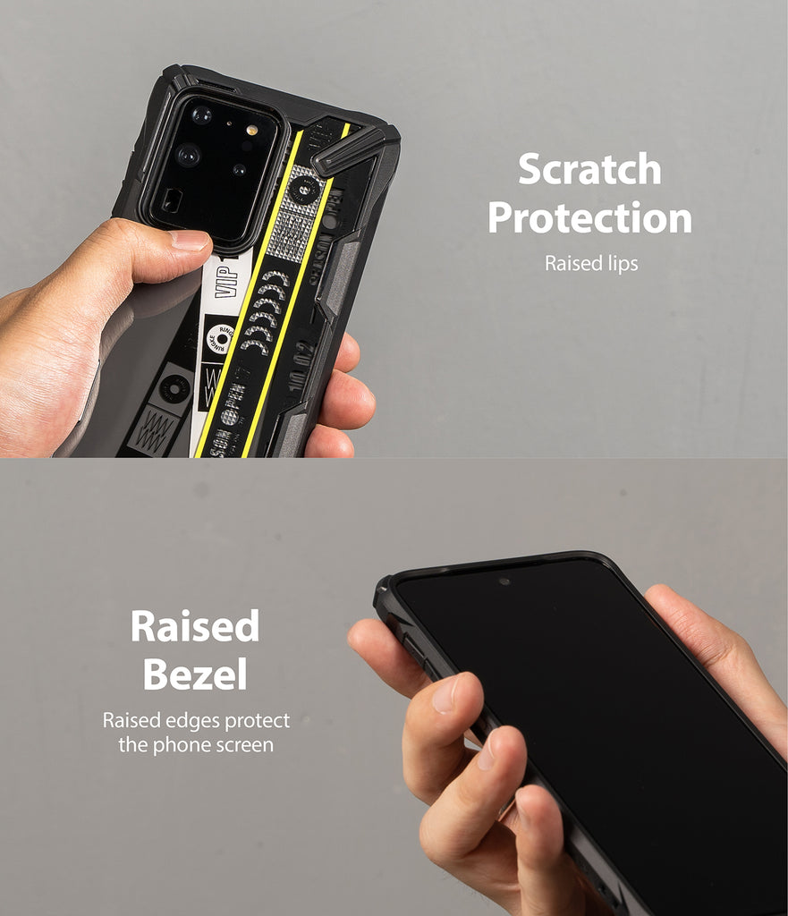 scratch protection with raised lips