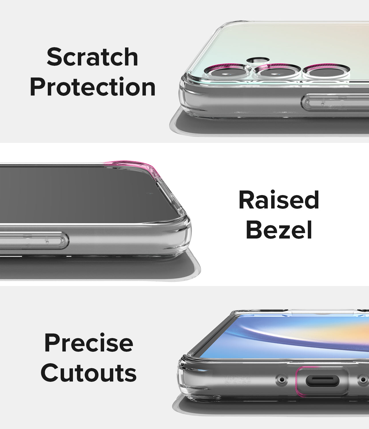 Scratch Protection, Raised Bezel, Precise Cutouts