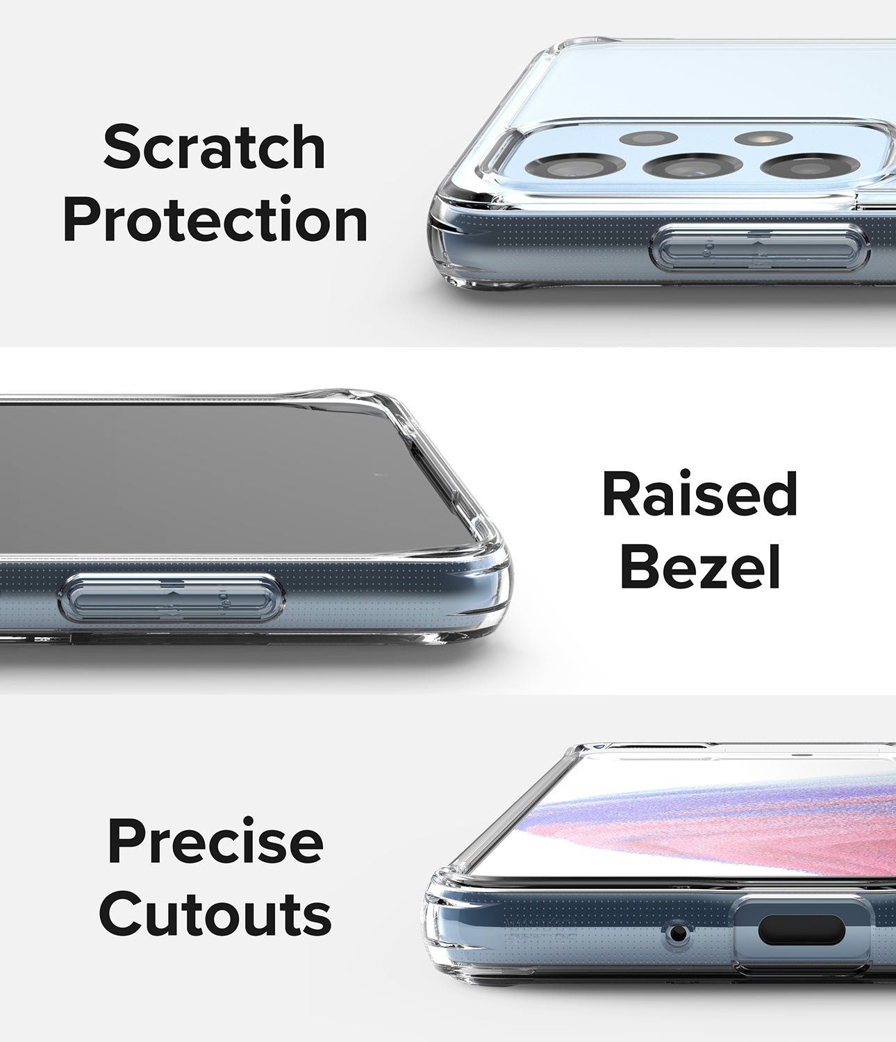 Galaxy A53 5G Case | Fusion | Camo Black / Clear / Matte Clear | Scratch Protection, Raised Bezel, Precise Cutouts
