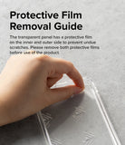 Protective Film Removal Guide l The transparent panel has a protective film on the inner and outer side to prevent undue scratches. Please remove both protective films before use of the product.