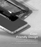 Case - Friendly Design l Ringke Tempered Glass is compatible with most case designs. Pair it with a Ringke case for guaranteed compatibility.