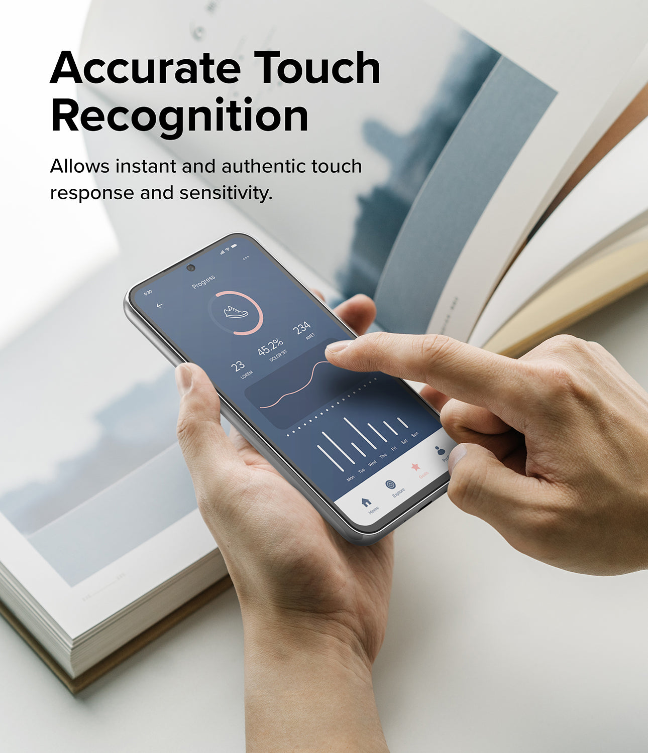 Accurate Touch Recognition - Allows instant and authentic touch response and sensitivity.