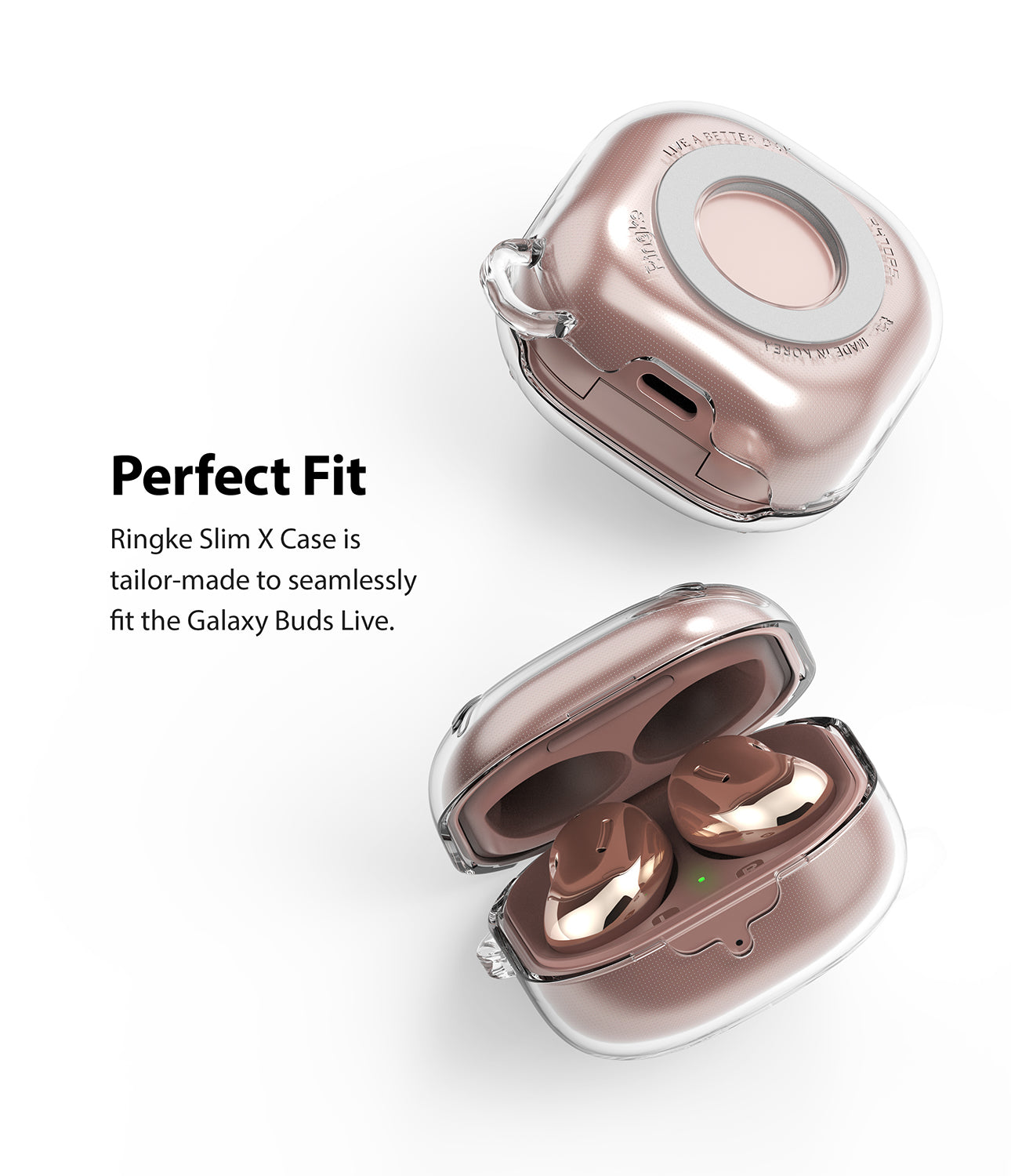 ringke slim x case is tailor made to seamlessly fit the galaxy buds live