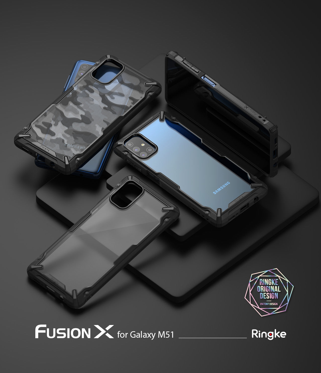 samsung galaxy m51 case - ringke fusion-x