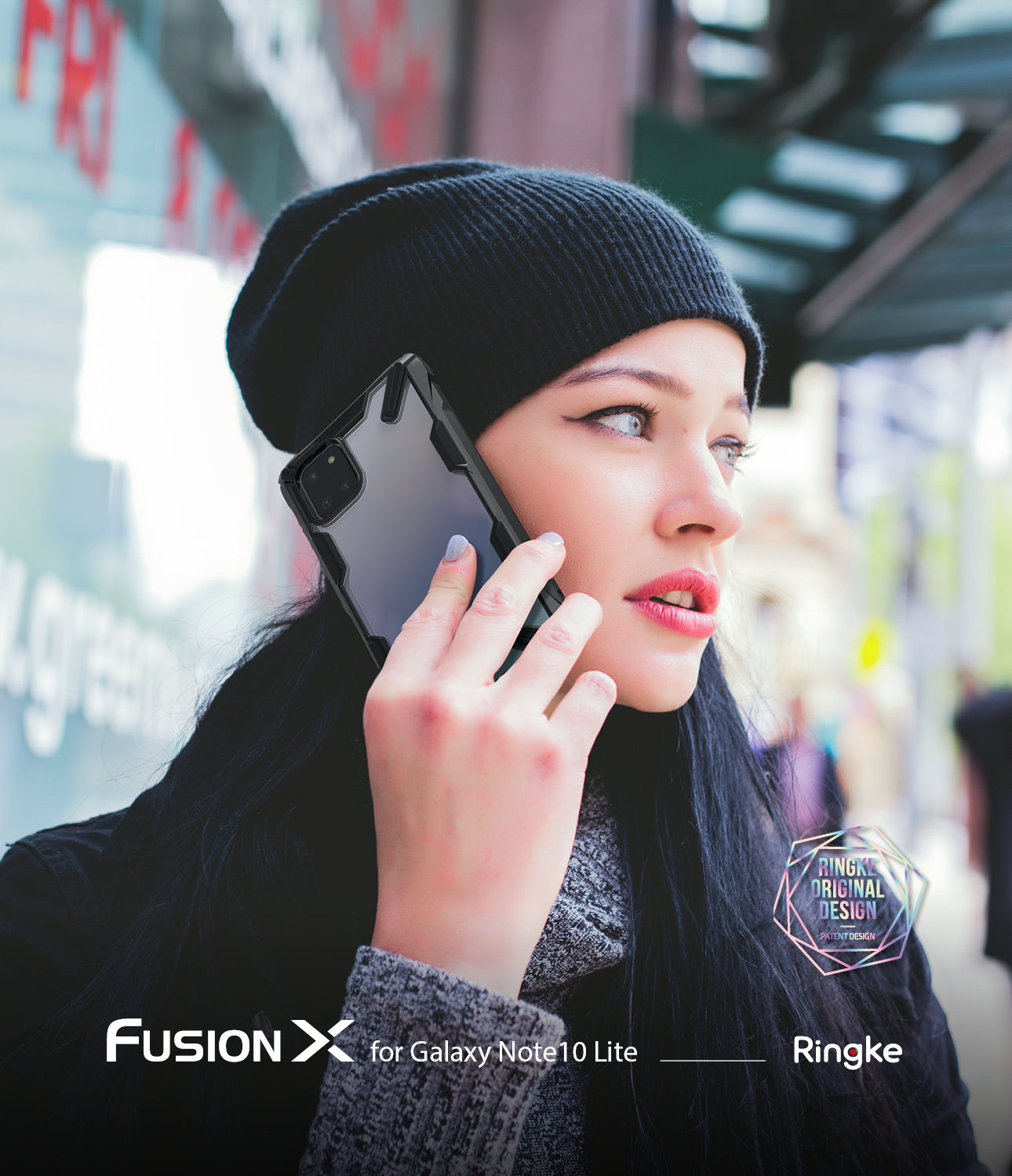 ringke Galaxy Note 10 Lite [FUSION-X] 2020 black color comfortable grip