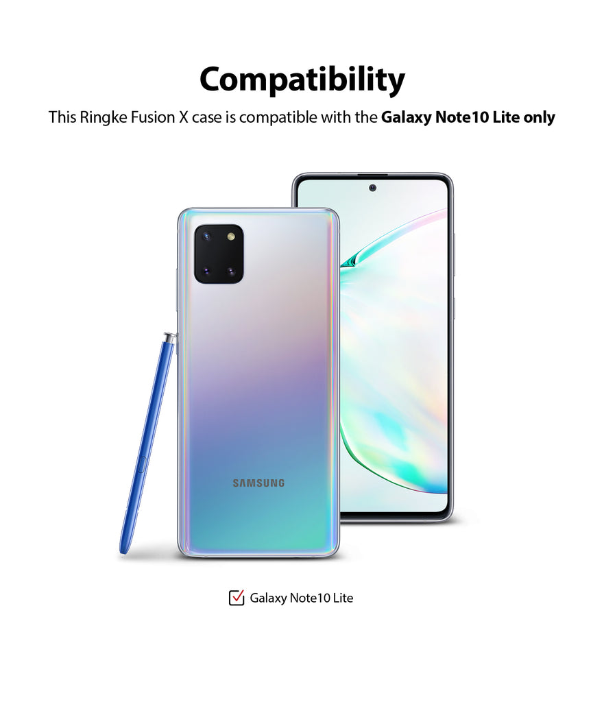Ringke Fusion-X Case designed for Galaxy Note 10 Lite 2020, compatibility