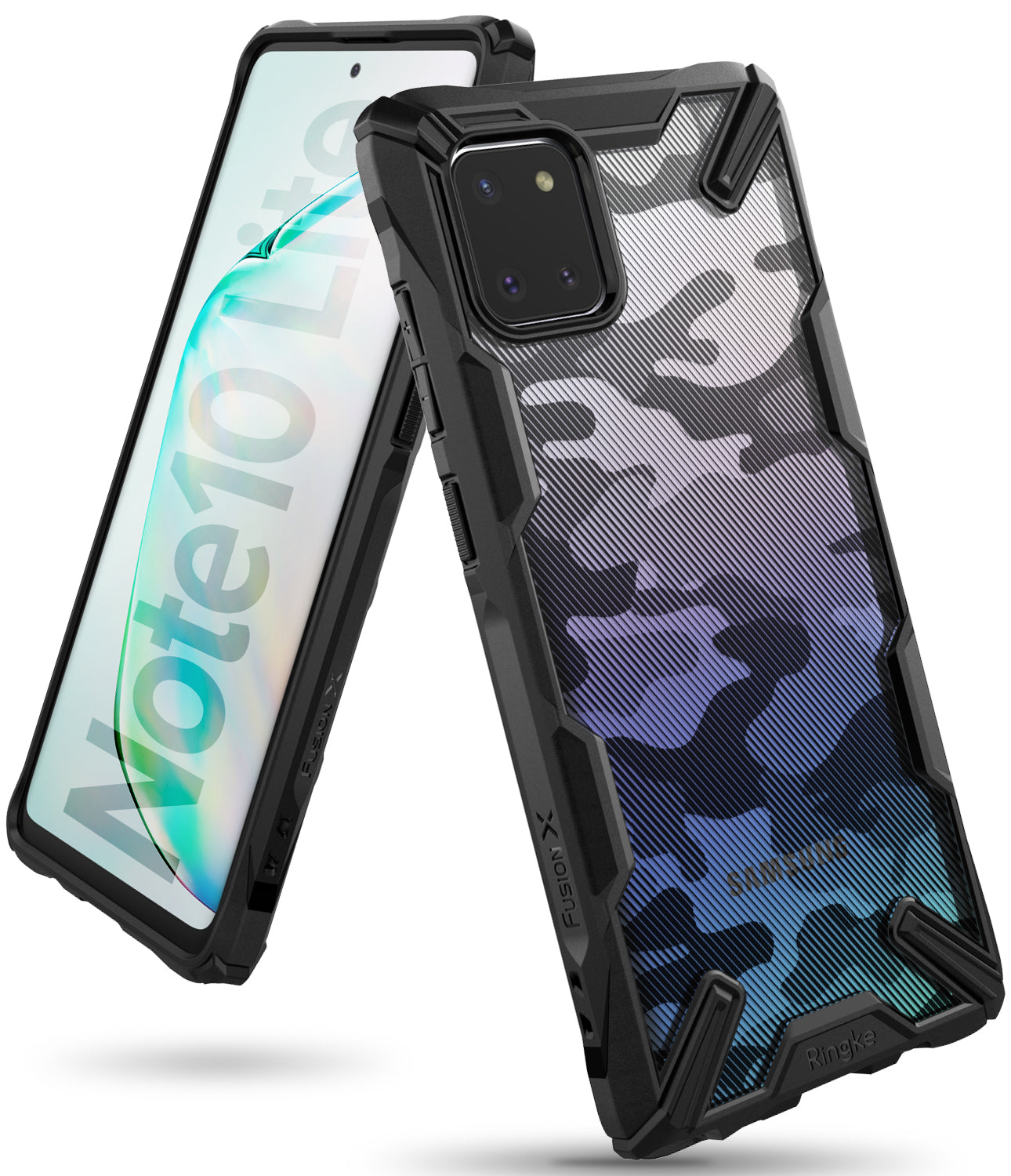 Ringke Fusion-X Case designed for Galaxy Note 10 Lite 2020, camo black