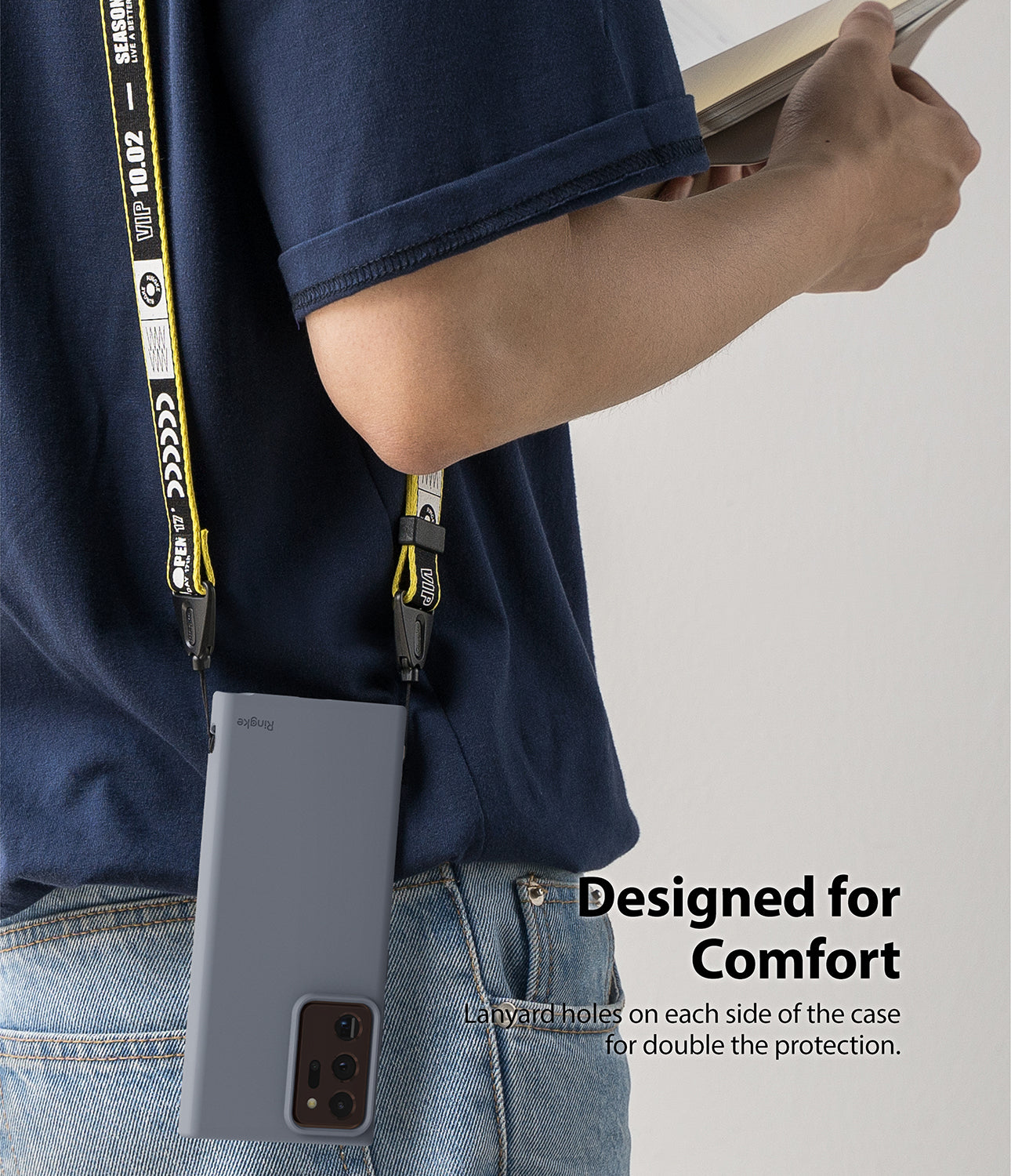 lanyard holes on each side of the case for double the protection