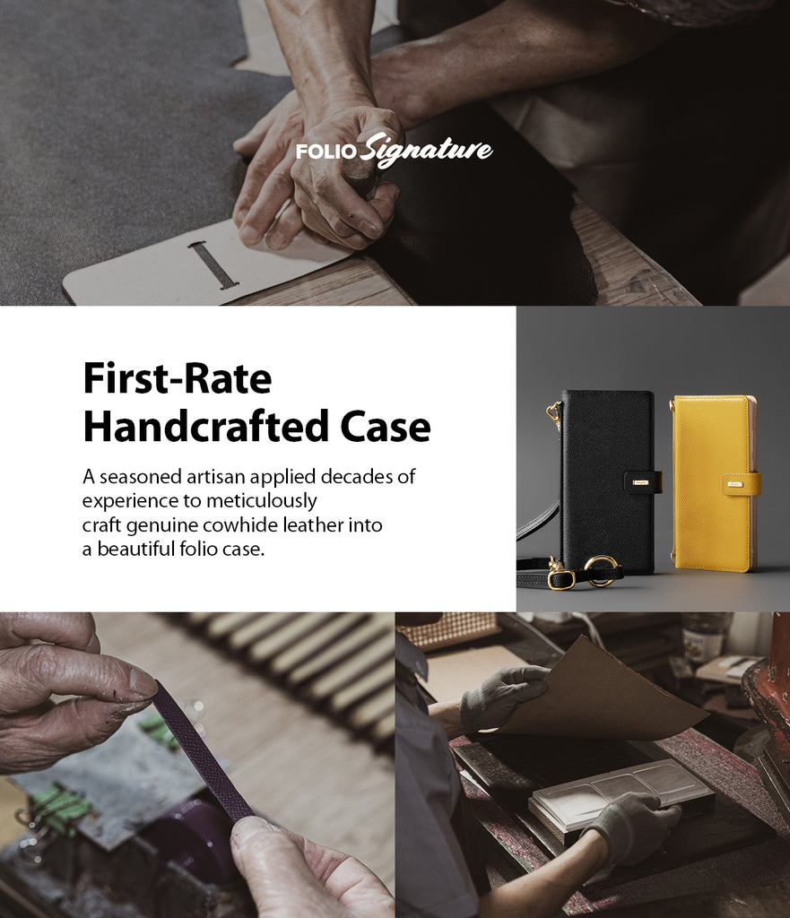 first-rate handcrafted case - a seasoned artisan applied decades of experience to meticulously craft genuine cowhide leather into a beautiful folio case