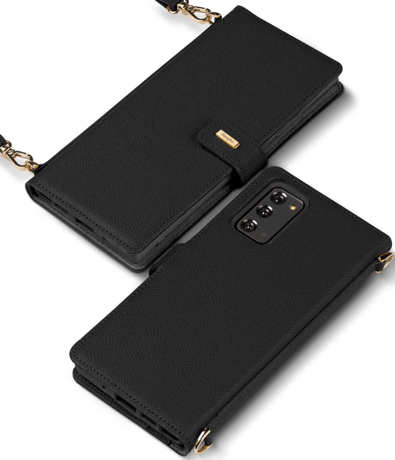 ringke signature folio case for samsung galaxy note 20 - black