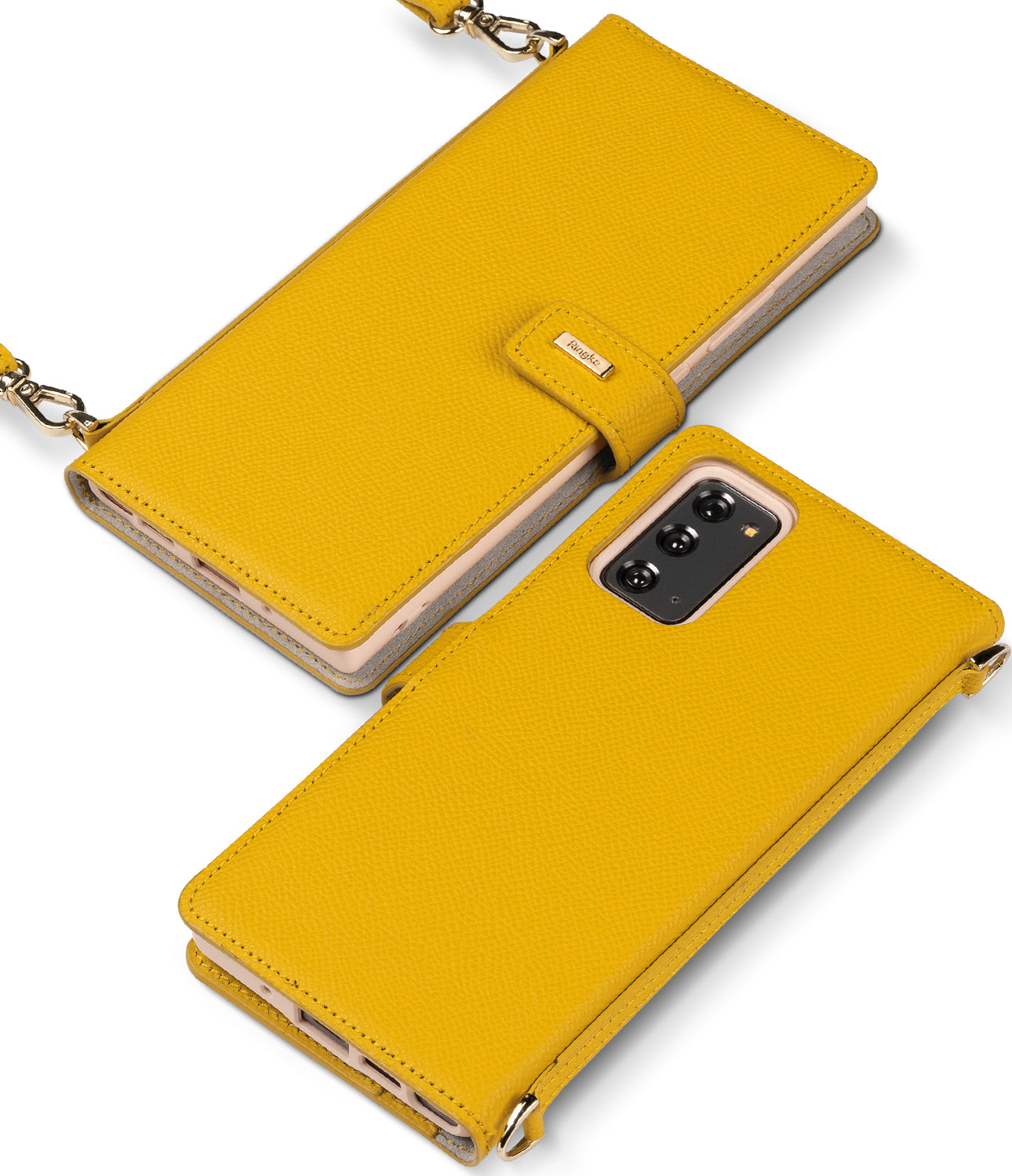 ringke signature folio case for samsung galaxy note 20 - yellow