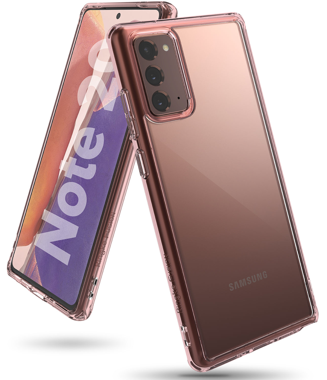 samsung galaxy note 20 case - ringke fusion rose bronze
