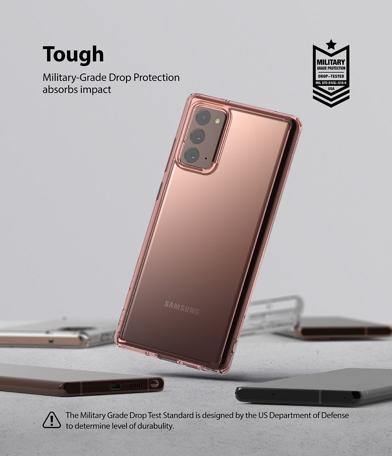 military grade drop protection absorbs impact