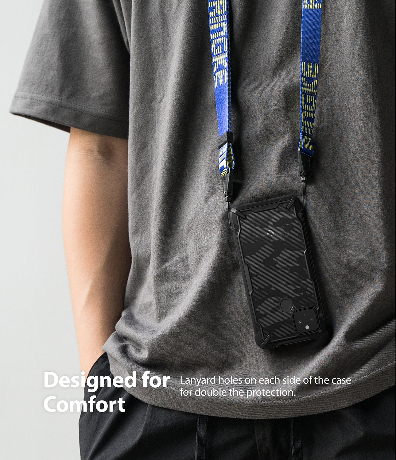 lanyard holes on each side of the case for double the protection