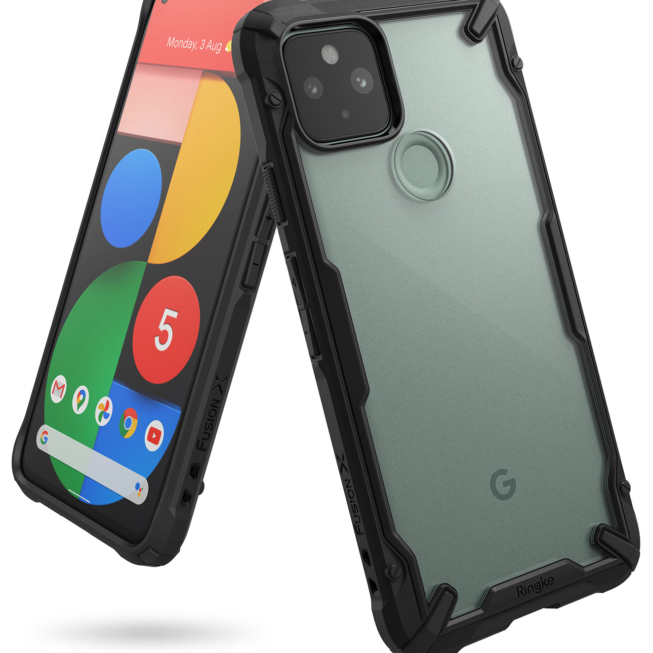 google pixel 5 case - ringke fusion-x black