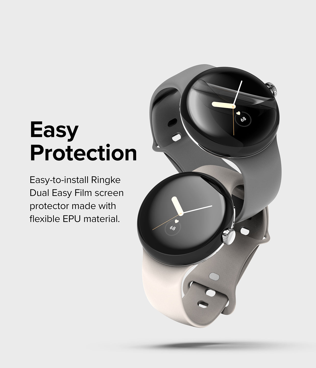 Google Pixel Watch Screen Protector | Dual Easy Film (3P)
