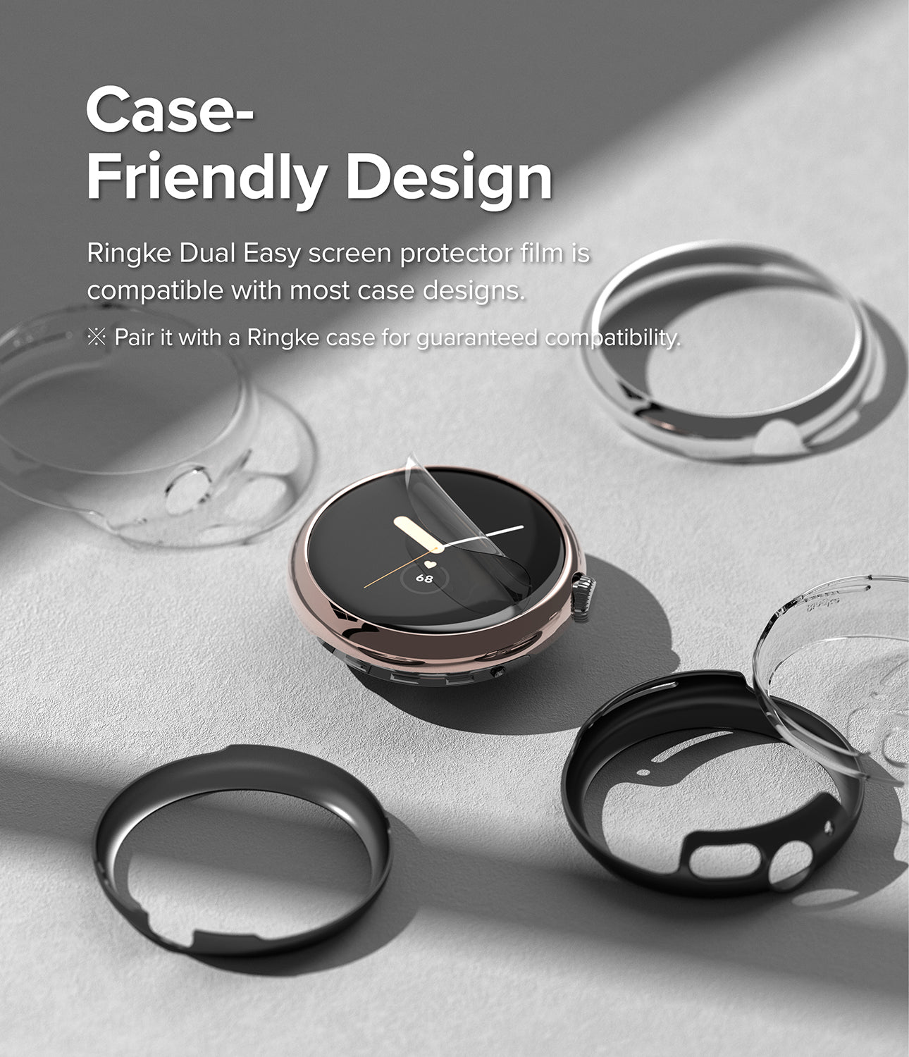 Google Pixel Watch Screen Protector | Dual Easy Film (3P)
