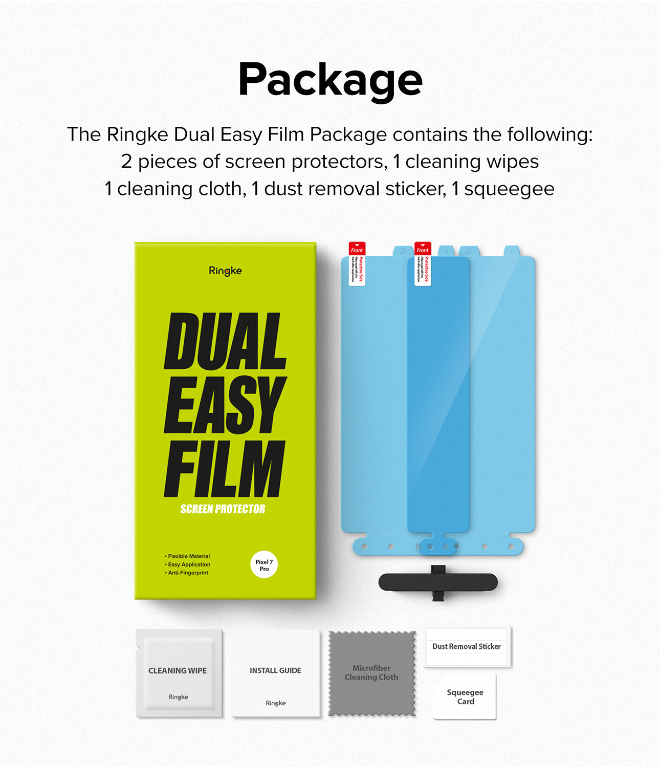 Google Pixel 7 Pro Screen Protector | Dual Easy Film-Package