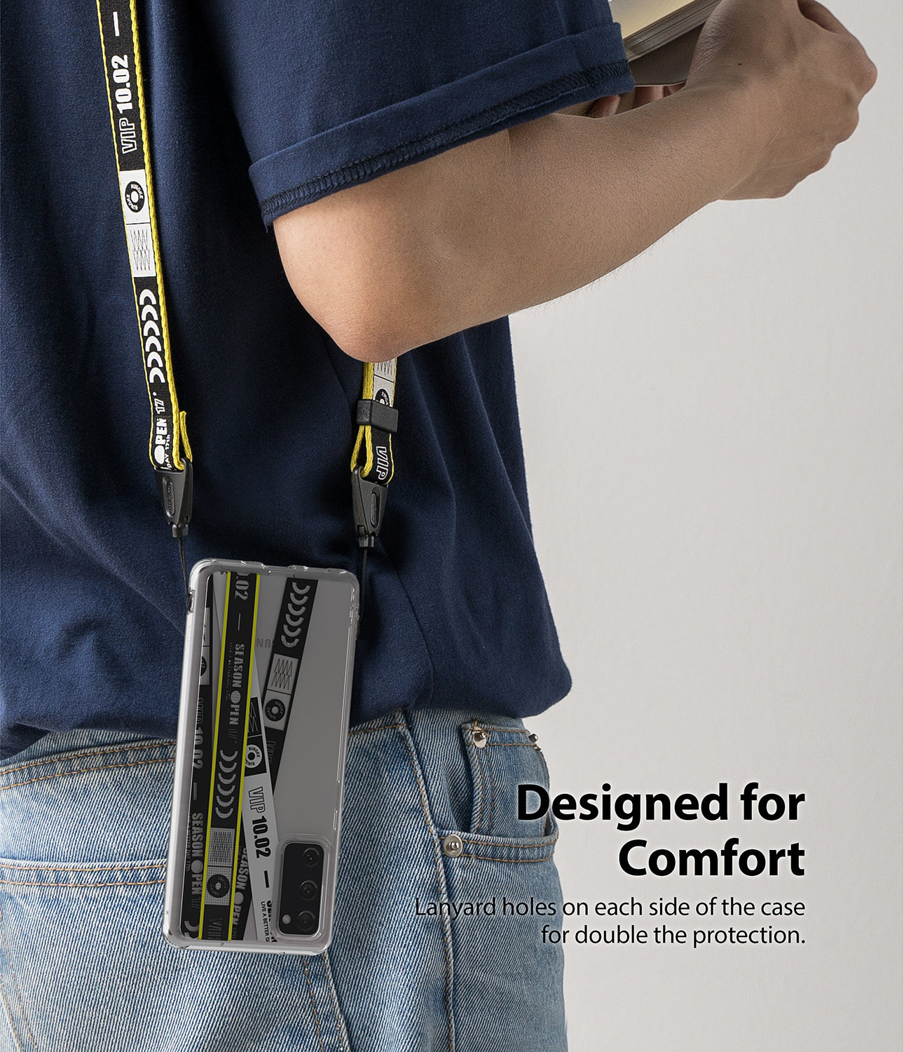 lanyard holes on each side of the case for double the protection