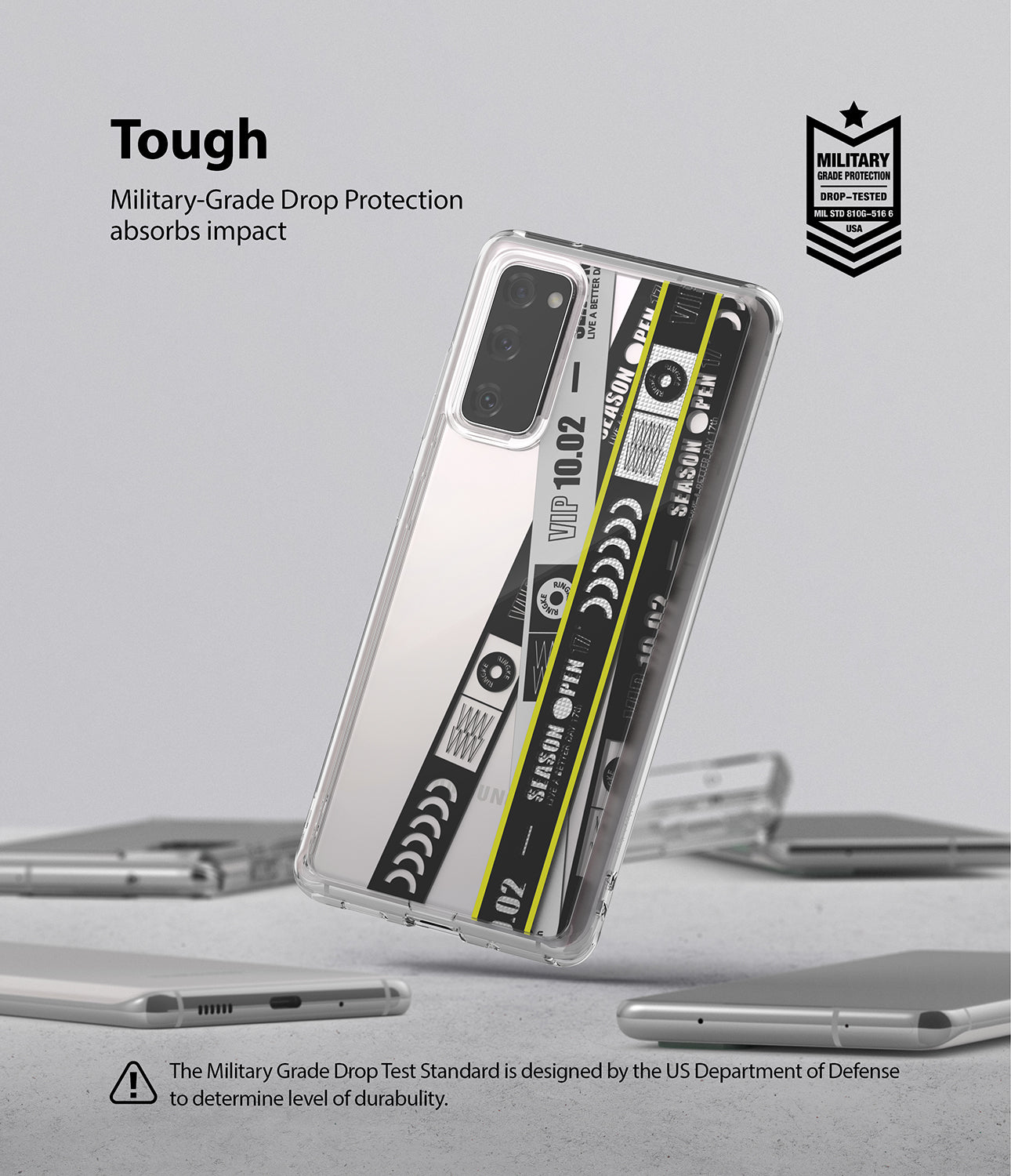 military grade drop protection absorbs impact