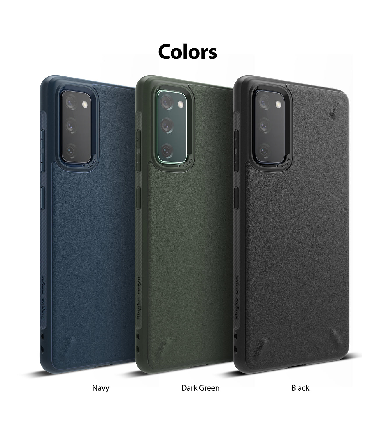 available in black, navy, dark green