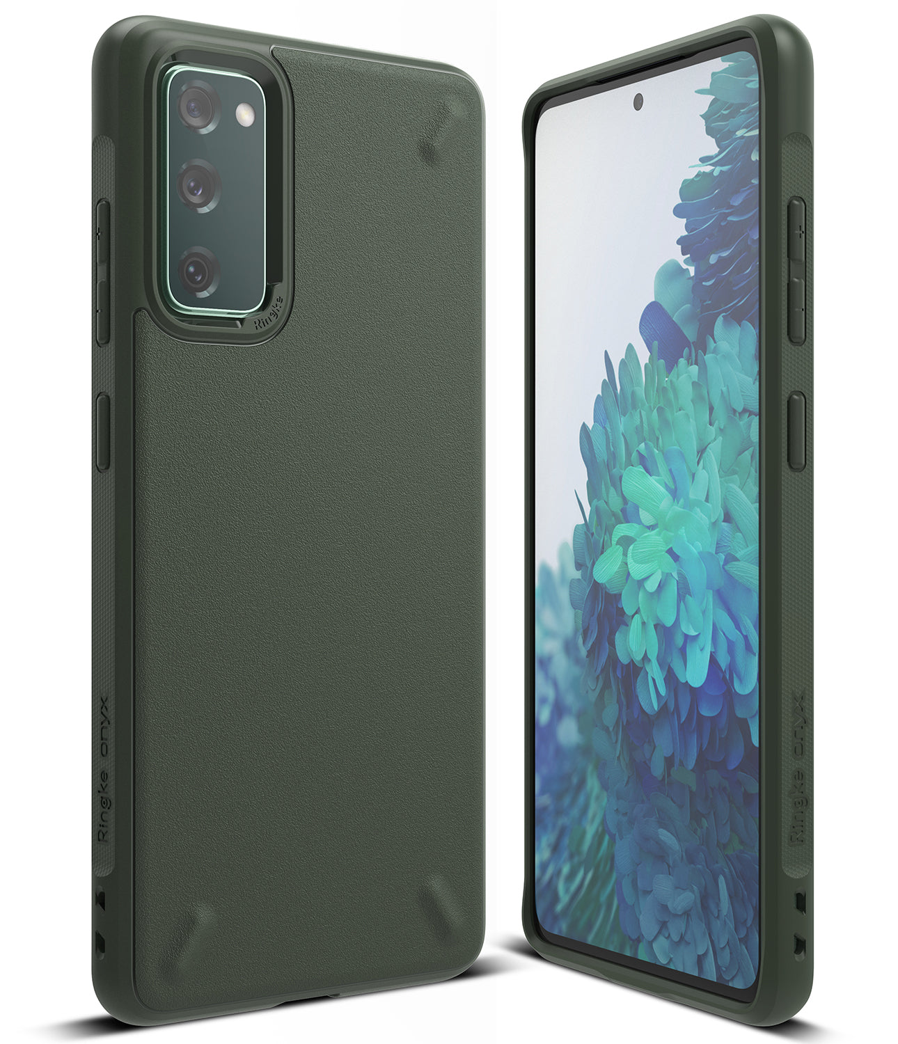 galaxy s20 fe case - ringke onyx dark green