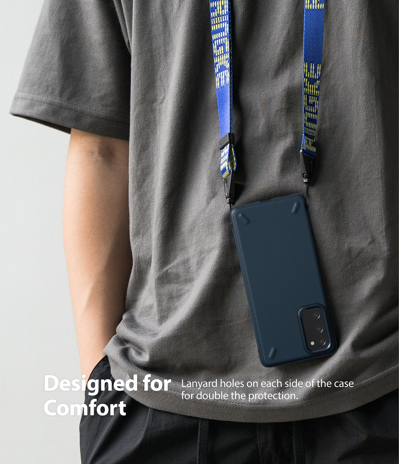 lanyard holes on each side of the case for double the protection