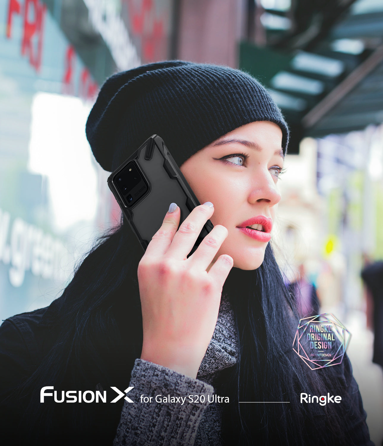 Ringke Fusion-X case for Samsung Galaxy S20 Ultra Camo Black, Black, Space Blue Colors