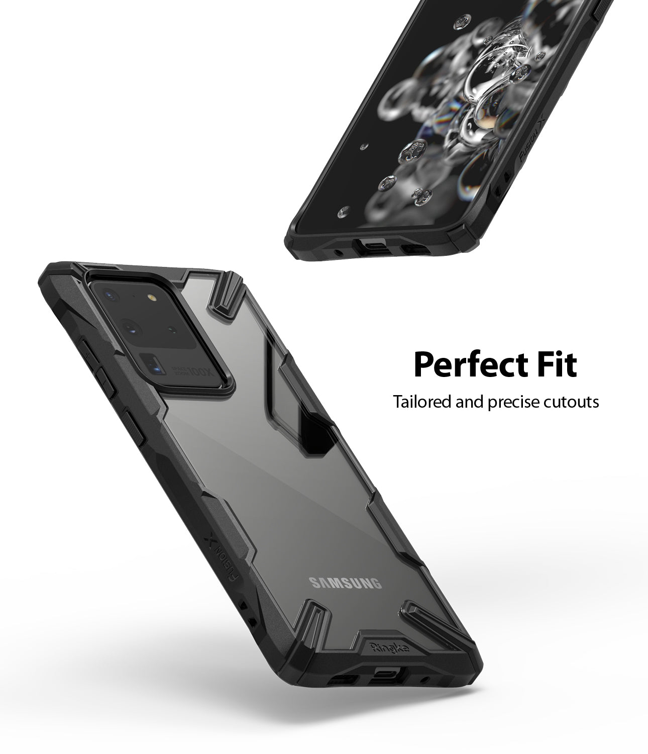 Ringke Fusion-X Case for Samsung Galaxy S20 Ultra Camo Black, Black, Space Blue Colors, perfect fit
